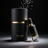 Flacon de parfum en verre vide de luxe personnalisé de 30 ml et 50 ml, boîte cylindrique ronde en carton, emballage en tube de papier, sac en papier pour parfum