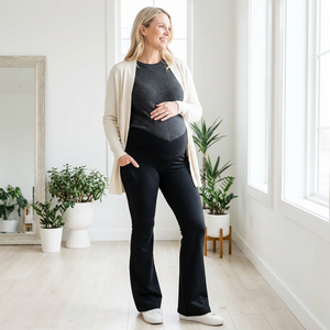 <span class=keywords><strong>Legging</strong></span> de maternité évasé tendance 2026, taille en V, coupe bootcut, pour la <span class=keywords><strong>grossesse</strong></span> et le yoga, avec poches, taille élastique, vêtement de sport - Product Image 2