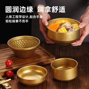 Vintage Gold Stainless Steel Bowl Set Stackable For Dinner Party Snack Soup Kimchi Japanese Condiment Use - Product Image 4