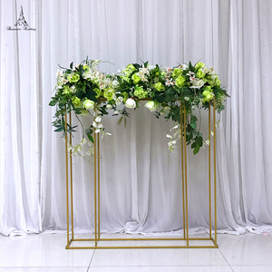 Nóng Bán 39 Inch Vàng Kim Loại Flower Đứng Thiết Kế Chậu Hoa Cưới Floral Sắp Xếp Bảng Trung Tâm Trang Trí - Product Image 6
