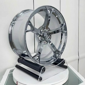 ล้อรถยนต์ปลอมสีเงินโครเมียม19 20นิ้ว19X9.5 5X114.3ขอบจานลึกสำหรับ Nissan <span class=keywords><strong>350Z</strong></span> 370Z <span class=keywords><strong>Nismo</strong></span> Infiniti V1 G35 Q50 G37 - Product Image 1