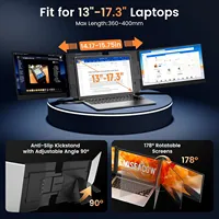 Extensor de Monitor Triple Portátil Universal P7 de 15.6 Pulgadas, FHD 1080P IPS, Plug & Play para MacBook Windows, Expansión de Pantalla Dual para Laptop