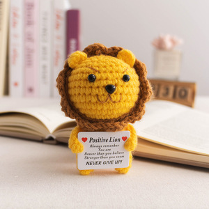Muñeco de ganchillo de algodón con expresión divertida de patata pequeña, de hilo de energía positiva, adorno de punto para planta en maceta, transfronterizo - Product Image 5