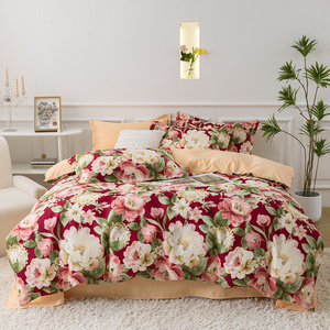 Set di biancheria da letto in microfibra con stampa floreale di lusso 100% lenzuola Super morbide in poliestere ipoallergenico e senza rughe - Product Image 1