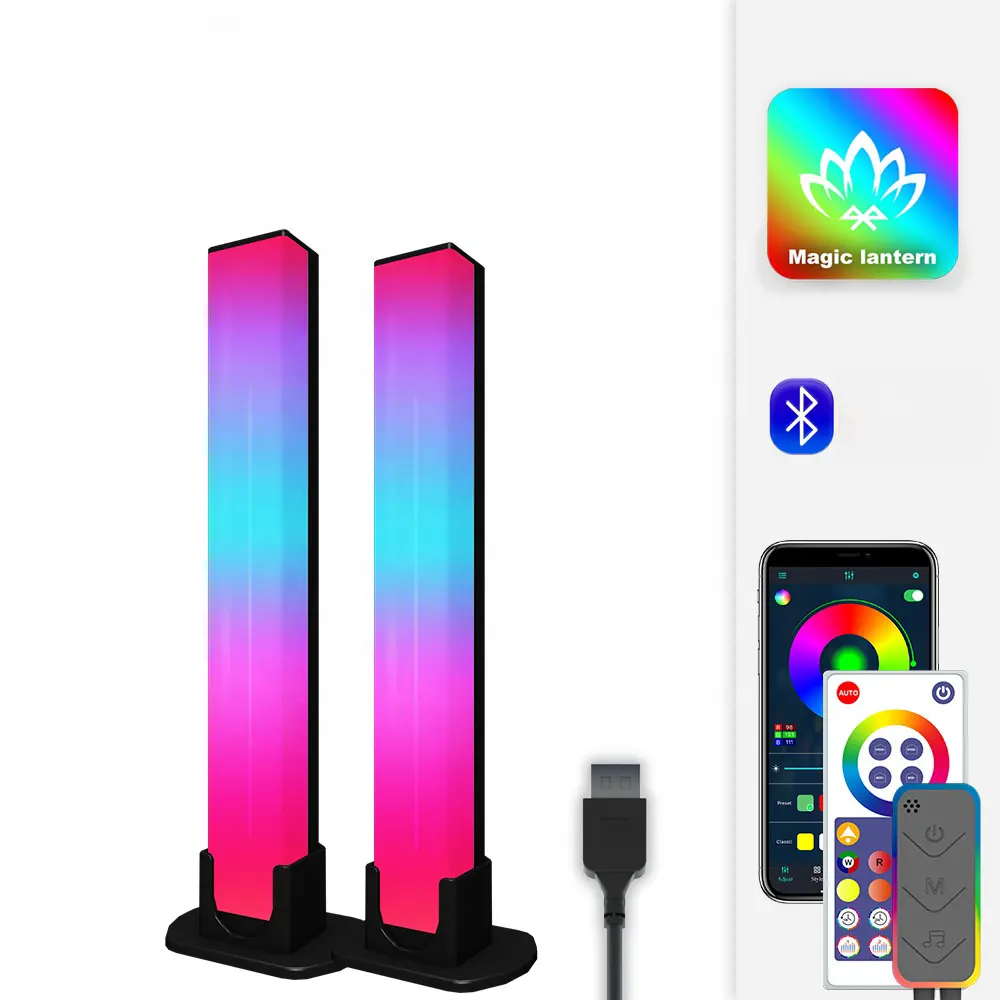 Dynamic Music Sync RGB TV Ambient Ammosphere Mood Light Desktop Backlight Gaming Room Decor LED Light Bar Lamp Smart Home Light