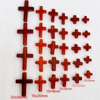 Cruz de ágata roja AAA de 6 tamaños en creencia religiosa, cuentas de ágata de Cruz Roja personalizables, fabricación de joyas, cruces
