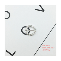Großhandel High End Strass Legierung Messing Kreis Schnalle Strass Metall Gürtels chn allen für Kleidung