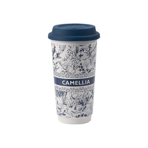 Dragon Pavilion Chinese Style <b>Ceramic</b> <b>Mug</b> 401-500ml <b>With</b> <b>Lid</b> Large Capacity Portable <b>Travel</b> Cup For Home Office Use - Product Image 2