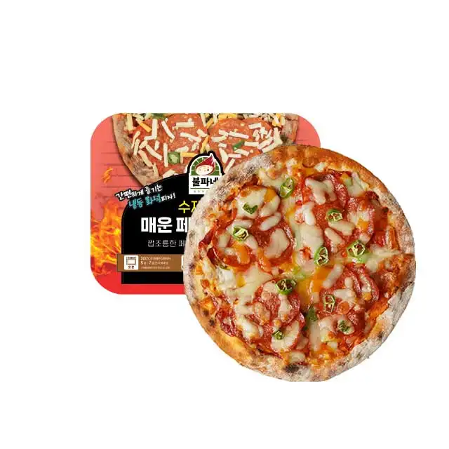 Wholesale Frozen Pizza Bulpane firepot handmade pizza made in korea Pepperoni frozen pizza 310g with round shape