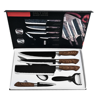 Ensemble de couteaux de chef 6 pièces en gros-couteaux de cuisine en acier inoxydable de 8 pouces avec boîte-cadeau