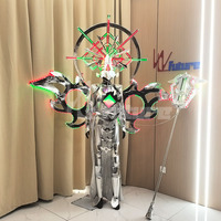 Costume de défilé LED mécanique « Déesse Empress » – Tenue futuriste pour spectacle scénique, festival, carnaval, cosplay, spectacle de danse