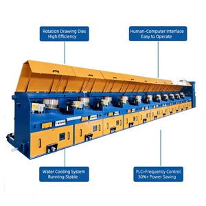 Machine <span class=keywords><strong>de</strong></span> tréfilage <span class=keywords><strong>à</strong></span> froid <span class=keywords><strong>de</strong></span> fil d'acier au carbone haute résistance <span class=keywords><strong>à</strong></span> commande PLC pour la fabrication <span class=keywords><strong>de</strong></span> câbles en acier - Product Image 2