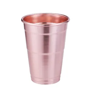 China Factory Custom Reusable Colourful Party Outdoor Camping Essential Beer Aluminium Cups