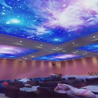 Film de plafond extensible en PVC de qualité en nuage, conception de tissu d'éclairage laminé à LED, prix fabricant pour maison et centre commercial