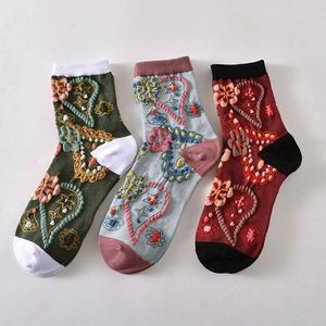 Chaussettes imprimées au-dessus du genou, nouvelle collection automne-hiver, chaussettes mi-hautes pour femme, chaussettes habillées d'extérieur - Product Image 2