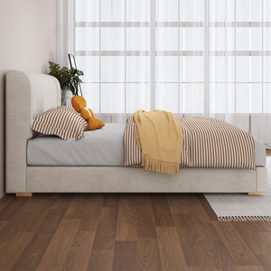 Meubles de chambre à coucher à la mode beauté luxe 180x200 king size <span class=keywords><strong>tissu</strong></span> en bois lits en similicuir rembourrés avec rangement - Product Image 3