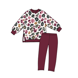Mono Deportivo Personalizado para Niñas Pequeñas con Estampado de Leopardo, Estilo Vacacional, en Spandex/Algodón Suave, Ropa de Moda al por Mayor - Product Image 2