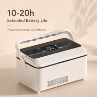 Mini-réfrigérateur portable 4L pour peptides avec batterie, boîte de stockage alimentée, thermomètre intégré, pour produits frigorifiques