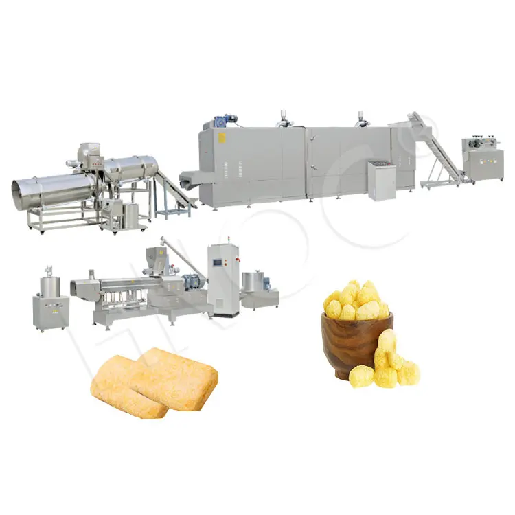 เครื่องทำขนมแบบอัตโนมัติจาก hnoc เครื่องผลิตชิปข้าวโพดพัฟเครื่องผลิตข้าวพองขนาดเล็ก