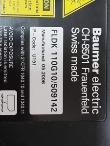 Capteur de comptage laser BAUMER FLDK 110G10/509142 SCATEC-J, d'occasion - Product Image 4
