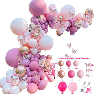Ballons de fête d'anniversaire <span class=keywords><strong>série</strong></span> papillon violet, vente en gros, décoration de scène, arche, guirlande - Product Image 5