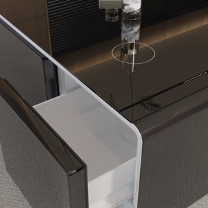 Nouvelle Table Basse Réfrigérée Intelligente 2026 en Verre Trempé Noir avec Rangement pour Boissons - Product Image 5