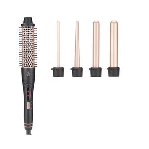 Meinuo 4 barils affichage LED <span class=keywords><strong>pas</strong></span> <span class=keywords><strong>cher</strong></span> prix Nouveau Offre Spéciale curling brosse vague bigoudi 3 Barrel <span class=keywords><strong>Waver</strong></span> Fer À Friser Baguette Ensemble - Product Image 2