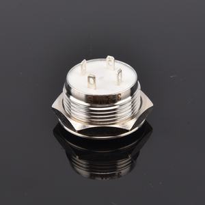 शॉर्ट-थ्रो स्व-रीसेट क्षणिक 16 मिमी नेतृत्व धातु पुश बटन स्विच वाटरप्रूफ आईपी 65 1नो स्विच संयोजन 1a अधिकतम. वर्तमान 24v - Product Image 3