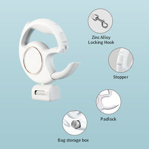 Cinta de nailon fuerte de <span class=keywords><strong>10</strong></span> pies, bloqueo de pausa de freno con una sola mano, correa retráctil para perro sin enredos de 360 grados con Mango antideslizante - Product Image 4