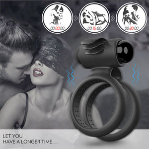 Großhandel Hasenohren Penisring Silikon Vibrator Erotikspielzeug für Männer Paare Vibrierender <span class=keywords><strong>Ring</strong></span> für Männer - Product Image 5