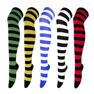 Chaussettes Zonekki Logo personnalisé <span class=keywords><strong>Femme</strong></span> Grande taille Chaussettes cuissardes en coton Jeunes filles Chaussettes longues au-dessus du genou en provenance de Chine - Product Image 1