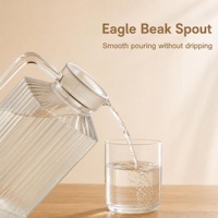 Carafe à eau, pichet à bière, carafe à boisson en plastique PC rayé incassable grande capacité pour hôtel, bar, café, extérieur, OEM, ODM