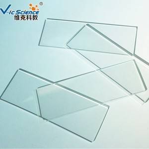 Octagonal chamfered glass slides, laboratory glass consumables, for biological <b>microscopes</b>, 50 slides per pack - Product Image 2