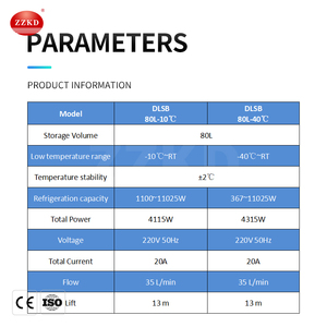 เครื่องทำความเย็นแบบหมุนเวียนอุณหภูมิต่ำ DLSB-80L สำหรับเครื่องระเหยแบบหมุน - Product Image 6
