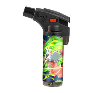 Venta caliente precio al por mayor Gas a prueba de viento logotipos personalizados divertido Grado Superior inclinado antorcha encendedor - Product Image 4