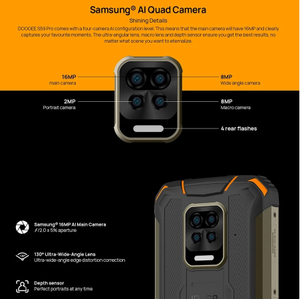 <span class=keywords><strong>DOOGEE</strong></span> S59 Pro ใหม่ มาตรฐาน IP68/IP69K หน่วยความจำ 4+128GB รองรับ NFC สมาร์ทโฟนพันธุ์อึด หน้าจอ 5.71 นิ้ว HD แบตเตอรี่ 10050mAh ลำโพงเสียงดัง โทรศัพท์มือถือ - Product Image 2