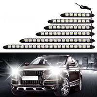 2Pcs Imperméable DRL 6 Lumières Led Voiture Auto Décoratif Flexible Daytime Running Lamp Driving Led Strip Headlight Fog Backup Lights