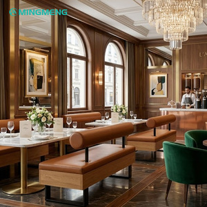 Marble <b>table</b> restaurant <b>set</b> Modern commercial restaurant Durable wooden <b>bench</b> <b>set</b> Contemporary design furniture - Product Image 1