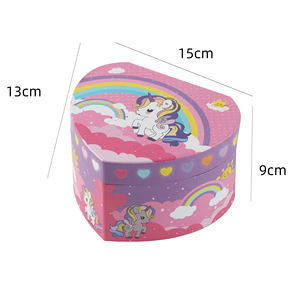 Caja Musical de Manivela con Forma de Corazón, Especial San Valentín 2026 |   Música Personalizada Hecha a Mano con Diseño de Arcoíris Impreso con UV - Product Image 3