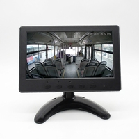 Monitor LCD LED de 7 Pulgadas, Mini Monitor Pequeño con Interfaz HDMI, VGA, AV, BNC para Auto, Monitor HD de Escritorio de 7 Pulgadas para Cámara/Autobús