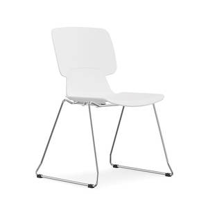 Chaise de salle de conférence moderne DESTON, empilable, pour visiteurs de <span class=keywords><strong>bureau</strong></span>, siège en maille blanche <span class=keywords><strong>sans</strong></span> roulettes, garantie 5 ans - Product Image 2