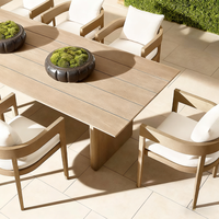 Table et chaises de salle à manger d'extérieur Alibaba de qualité supérieure en bois massif pour hôtels, cours et villas – Vente en gros
