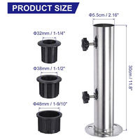 Support de base pour parasol de patio JH-Mech, support de base pour mât de vent, support de base pour terrasse, cour, balcon, support de parasol en acier inoxydable
