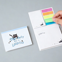 Meilleures ventes en gros de papeterie personnalisée : Blocs-notes adhésifs 2-en-1, autocollants adhésifs, blocs-notes en papier PET 5 couleurs
