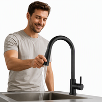 Robinet de cuisine extractible en acier inoxydable 304, mitigeur à poignée unique, capteur tactile intelligent, robinet de cuisine extractible