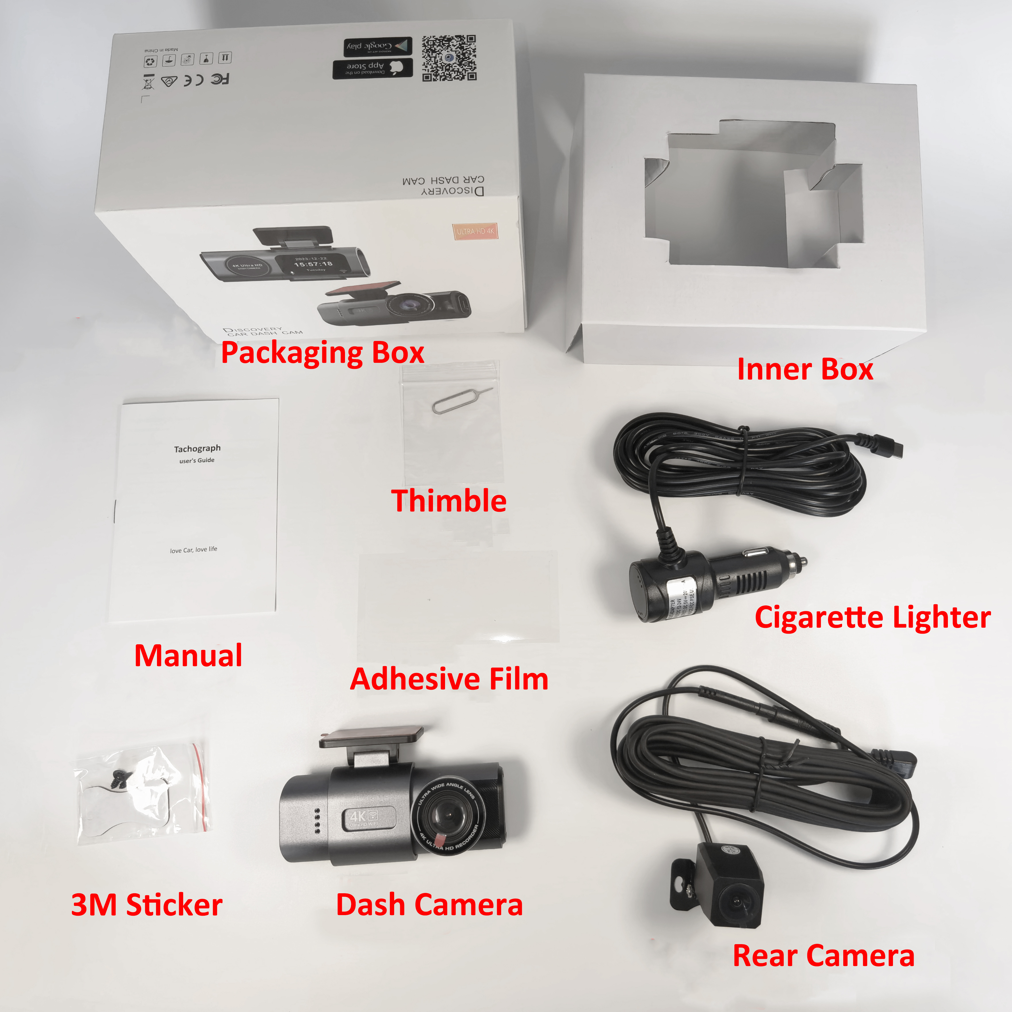 ORANGLES 4K Sony Starvis 2 Front Rear Dash Cam WiFi GPS Parking Mode Night Vision UK Accident Evidence Insurance - elegant presentation - exhibiting components - Image 6 of 6 | ideal for home | Discount on 4K Sony Starvis 2 Front Rear Dash Cam WiFi GPS Parking Mode Night Vision UK Accident Evidence Insurance Virginia | Free Shipping ORANGLES