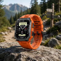 Montre connectée de sport en plein air Nx6 1,95 pouce avec appels Bluetooth, étanche IP68