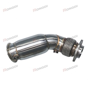 3.5" to 3" High Performance Downpipe for BMW S55 3.0T F80 M3 F82 M4 Car Exhaust Pipes Header Straight Downpipe with Resonator - Product Image 4