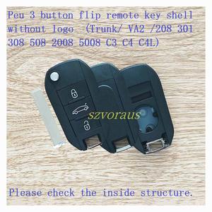 Vente en gros de clés de véhicule à 3 boutons (coffre/VA2) pour <span class=keywords><strong>Peugeot</strong></span> <span class=keywords><strong>208</strong></span> 301 308 508 2008 5008 C3 C4 C4L - Product Image 5