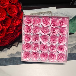 Fiore <span class=keywords><strong>di</strong></span> Tessuto Eterno Fai-da-Te per Matrimoni, Rosa in <span class=keywords><strong>Raso</strong></span> Fatta a Mano, Fiore <span class=keywords><strong>di</strong></span> Nastro per Decorazione Bouquet - Product Image 4